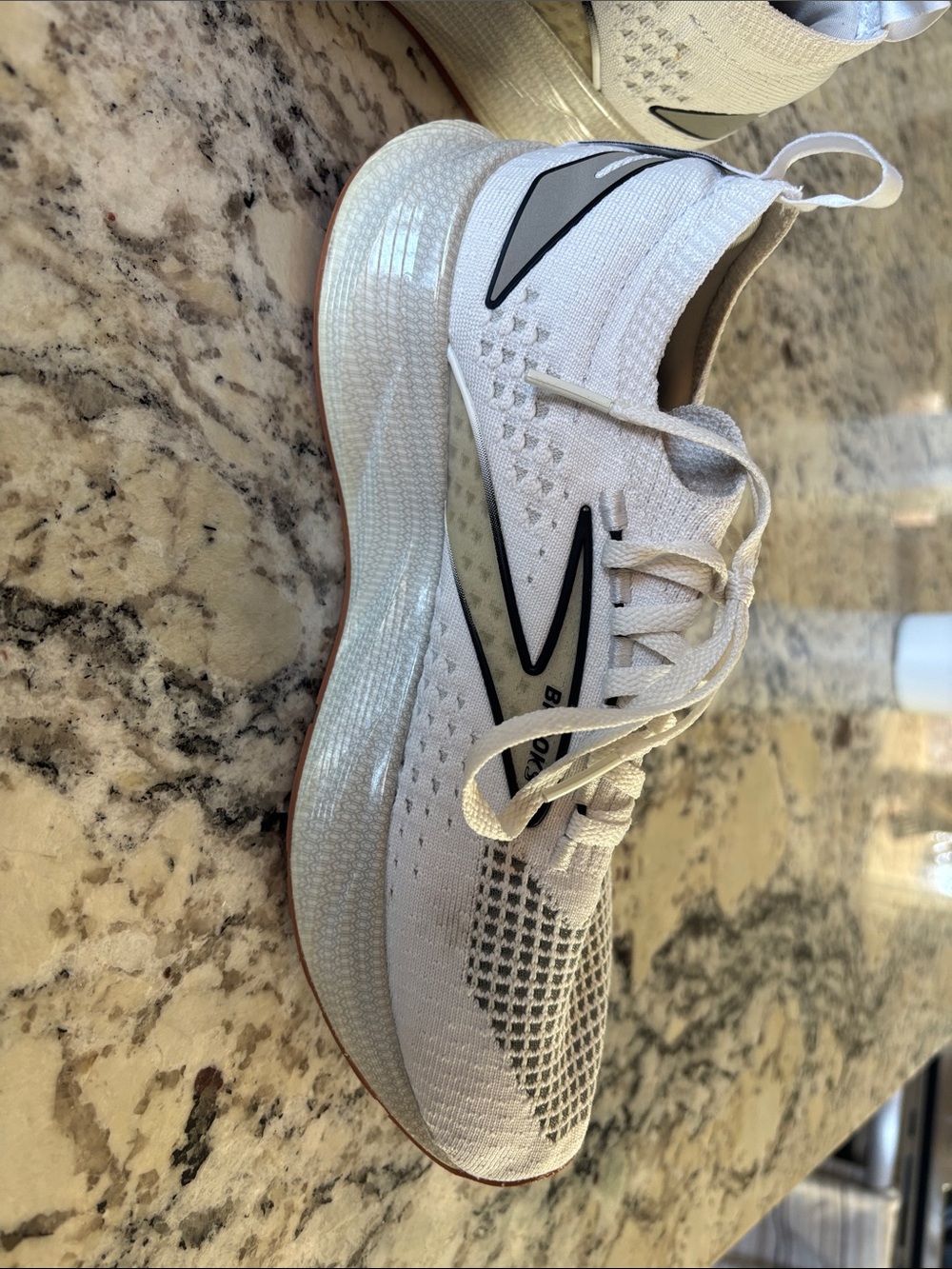 Women’s Brooks Levitate 6. White Knit Running Sneakers - Lightweight Comfort - Picture 3 of 11